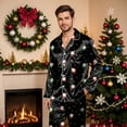 thumbnail image 6 of mgoYE Family Christmas Pajamas Matching Sets Satin Long Sleeve Holiday Casual Lounge Soft Xmas Silk Pjs Two Piece Sets, 6 of 9