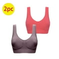 thumbnail image 2 of Jalioing Women's Sport Bras 2Pcs Seamless Full Coverage Supportive Bralettes Wireless Push Up Yoga Athletic Bra, 2 of 3