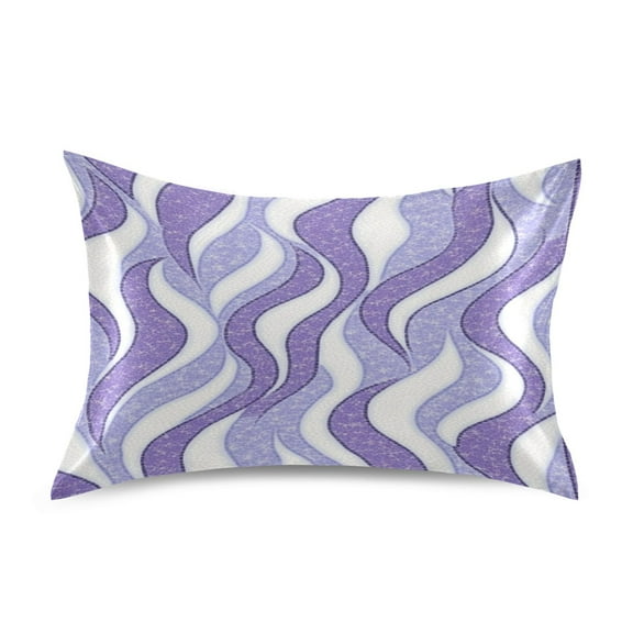 Lavender Waves Standard Size Satin Pillowcase 20''x26'' Double-Sided Print Soft Wrinkle Resistant