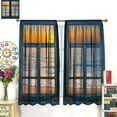 thumbnail image 3 of Beach Blackout Curtians Sea Sunset with Sunset Sun Nature Coastal View Window Treatment for Living Room Decor 42x84in,2 Panel Set, 3 of 6