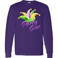 thumbnail image 3 of Inktastic Party Gras Mardi Gras Jester Hat Long Sleeve T-Shirt, 3 of 5