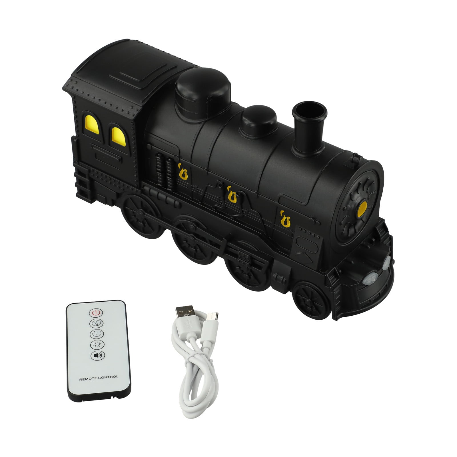 Goodhd Usb Steam Train Essential Oil Diffuser 300Ml Train Humidifier With Telecontrol-Black