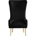 thumbnail image 2 of Best Master Furniture Venetian Tufted Velvet High Back Arm Chair in Black, 2 of 6