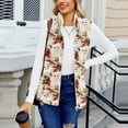 thumbnail image 6 of Wutalume Women's Christmas Printed Fashionable And Warm Fleece Cardigan Vest, Cozy and Festive Layering Piece for Holiday Outfits and Cold Days,Beige M, 6 of 6