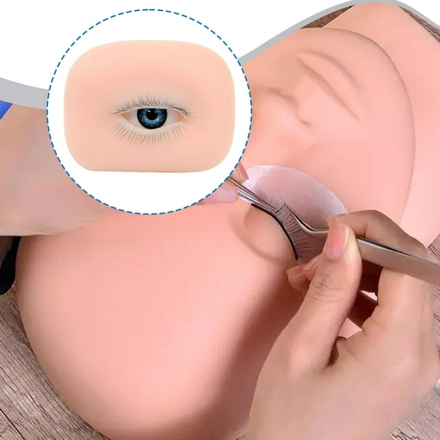 BELOVING 5D Silicone Eye Model Silicone Eyelash Practice Model for Beginners Home Use Right