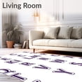 thumbnail image 2 of ODIKA 4'x6' Machine Washable Non-Slip Area Rug, Nordic ABC Typographic Display Chart Decorative Teaching Aid High Traffic Rug, Purple, 696690, 2 of 5