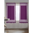 thumbnail image 5 of Sheer Curtains 63 Inch Length, Dark Purple Greek Key Semi Sheer Curtains Light Filtering Window Treatment, Geometric Greece Ancient Farmhouse Geo Privacy Voile Drapes for Living Room 52x63 Inch, 5 of 7