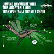 Caravan Canopy Infinity Zero Gravity Steel Frame Patio Deck Chair, Camouflage