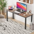 thumbnail image 3 of Computer Desk – Large Office Desk with Storage, Modern Writing Desk for Home Office, Study, Available in 63" or 70.9" Width, 23.6" or 31.5" Depth – Black+Gray / Black+Retro / Retro Color, 3 of 8