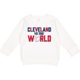 thumbnail image 2 of Inktastic Cleveland Vs. the World Blue and Red with Baseball Toddler Sweatshirt, 2 of 4