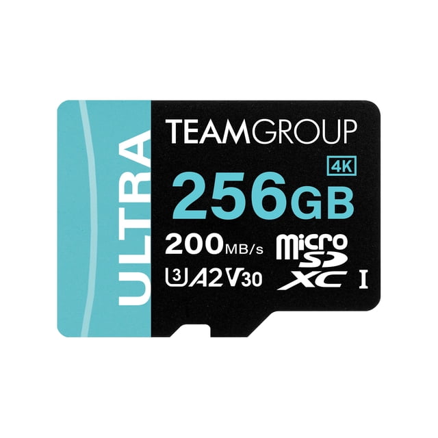 Tarjeta microSDXC TEAMGROUP A2 Ultra 256 GB UHS-I U3 V30 con adaptador