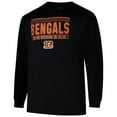thumbnail image 2 of Men's Profile  Black Cincinnati Bengals Big & Tall Pop Long Sleeve T-Shirt, 2 of 3