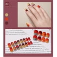 thumbnail image 1 of Fiudx Parches para Decoración de Uñas, Juego de 24 Uñas Postizas Cuadradas Cortas, Pegatinas de Pegamento Gelatinoso Incluidas, Fáciles de Recortar y Reutilizar, Perfectos para Fiestas y Bodas, Acces, 1 of 2