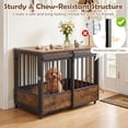 thumbnail image 5 of Dog Crate Furniture with 2 Doors and Safety Latch, 2-in-1 Heavy Duty Dog Cage Dog Kennel for Small Dogs, 5 of 7
