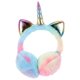 thumbnail image 1 of Linda diadema con orejeras, diadema con orejeras cálida de unicornio, diadema con orejeras de felpa para invierno, 1 of 4