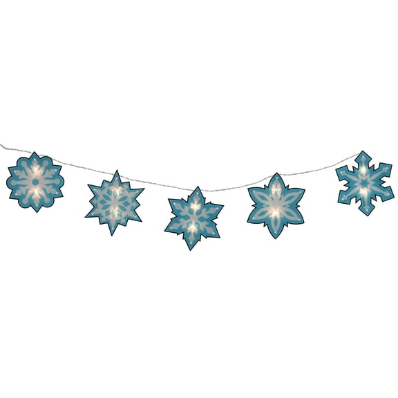 Impact Snowflake Christmas Light Set - 4.5' - White Wire - 10ct