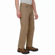CAT Caterpillar Men's Fleece Lined Canvas Work Pants Straight Leg in Tan, Size 34x30