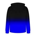 thumbnail image 4 of YueHuiYing Gradient Color Sweatshirt Mens Color Pullover Casual Lightweight Long Sleeve Drawstring Hooded Fall Outfit With Pocket, 4 of 5