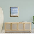 thumbnail image 2 of Stupell Cloudy Ocean Bay Shoreline Landscape Painting Gold Floater Framed Art Print Wall Art, 2 of 9