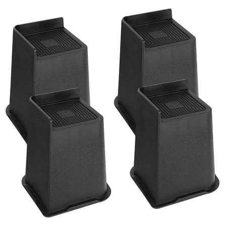 Rirool Adjustable 4 inch Bed Lifts, Bed Furniture Riser, Heavy Duty Stackable Bed Elevators Set of 4 Riser