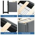 thumbnail image 5 of Full Bed Frame with 4 Storage Drawers and Charging Station,Grey Queen Upholstered Bed Frame with Storage Headboard No Box Spring Needed Noise-Free (Full), 5 of 9
