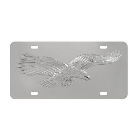 - Eagle 3D License Plate - Stainless Steel