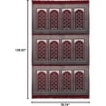 thumbnail image 2 of Modefa Turkish Islamic Prayer Rug - Large Group Praying Carpet - Wide Plush Velvet Mat - Multi Person Muslim Janamaz Sajada for Family - 12 Person (Vined Arch Red/Green), 2 of 8