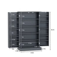 thumbnail image 3 of YUSONG Kitchen Pantry Storage Cabinet, 6 Adjustable Shelves, 2 Doors, Gray, 3 of 9