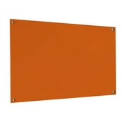 Magnetic Eraser Glass Board 36" X 48" Inches Eased Corners - Peach