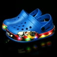 thumbnail image 4 of Cre-Heaven Blue Summer Toddler Boys Girls Hole Sandals Light Up Kids Fashion LED Lighting Shoes Anti-slip Soft Children Sandal Shoes Suitable for 1-16 Years Old, 4 of 6