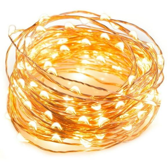 Sharper Image Solar Powered LED Outdoor Copper String Lights