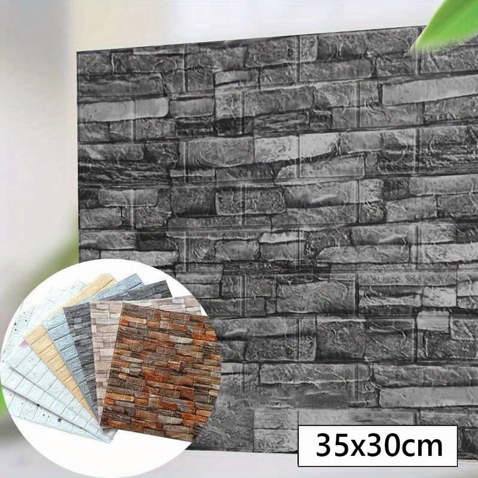 50pcs/100pcs 3D Wood Grain Wall Tile Stickers – Self-Adhesive, Waterproof, Shock-Resistant Ceiling & Wall Panels, Easy to Clean and Cut, for Kitchen, Living Room, Bathroom, Hallway