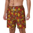 thumbnail image 2 of Uemuo Fall Leaves Pattern Mens Swim Trunks Quick Dry Board Shorts with Mesh Lining, Stretch Beach Shorts Quick Dry No-Chafing Board Shorts-Medium, 2 of 7