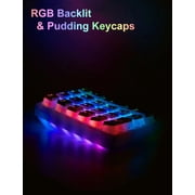 Tri-Mode 21-Key Mechanical RGB Backlit Macro Rechargeable Number Pad for PC/Mac