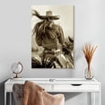 thumbnail image 2 of Elephant Stock Sepia Cowgirl Wall Art - Vertical Canvas Wall Art - Living Room Wall Decor - Our America Canvas - Gray And Black Decor By Lisa Dearing - 20" x 30", 2 of 8