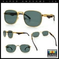 thumbnail image 7 of Mens Luxury Oversize Wood Buff Rectangle OG Gangster Sunglasses Gold Brown - Green, 7 of 7