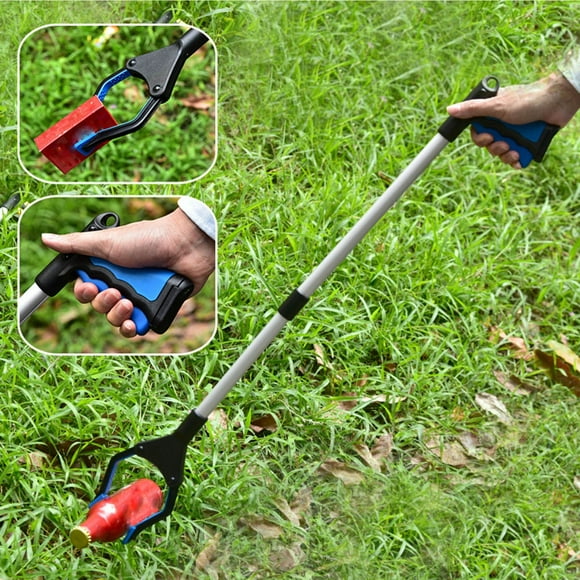 Sentmoon Long Reach Trash Grabber Clamp Sewer Cleaning Tool Lightweight Extra Long Garbage Claw for Drain Ditch Yard Pickup Bathroom Maintenance Use