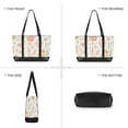 thumbnail image 6 of FORMRS Canvas Laptop Tote Bag for Women with 15.6" Computer Compartments Shoulder Handbag, Pink Easter Eggs, 6 of 7
