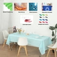 thumbnail image 2 of (12 Pack) Aqua Premium Rectangle Heavy-Duty Plastic Table Covers (Reusable), 2 of 6