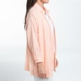 thumbnail image 6 of Elsie & Zoey Aaliyah 2XL Plus Peach Gauze Long Sleeve Button Up Top for Women, 6 of 7