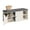 Rustic White and Slate Gray, variant on SONGMICS HOME Storage Bench, Superfast Toolless Assembly, Shoe Bench with Open Shelves, Adjustable Shelves, 300 lb Load, Honey Brown and Slate Gray