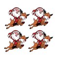 thumbnail image 2 of sweethay 4 pack/lote pegatina de dibujos animados de renos de Navidad pegatina de coche para ventana de cristal del cuerpo del vehículo Automoción decorativa y accesorios, 2 of 6