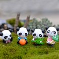 thumbnail image 3 of Dalazy 8pcs/set Mini PVC Miniature Panda Figurine Cartoon Character Animal Statue Landscape Garden Small Crafts Ornament, 3 of 9