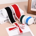 thumbnail image 2 of 12 Yards x 2.5" Christmas Ribbon Velvet Ribbons Gift Wrapping Ribbon for Craft Birthday Wedding Festival Holiday Decoration, Red, 2 of 7