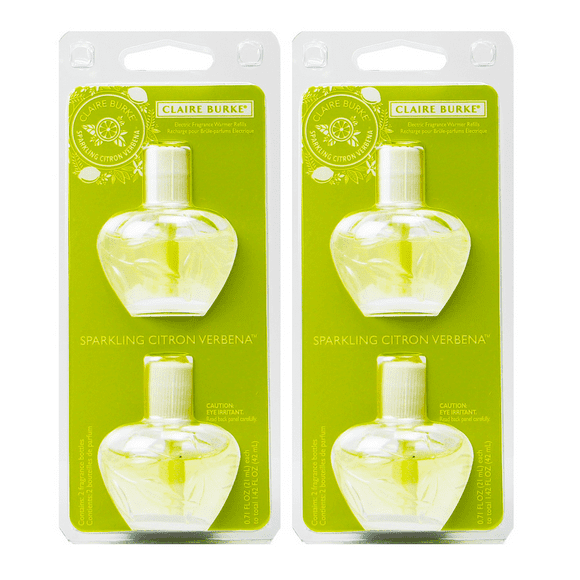Claire Burke Sparkling Citron Verbena Electric Fragrance Warmer Refill 42 ml - Pack of 2