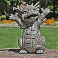 thumbnail image 1 of Meditation Dragon Garden Statue - Handmade Resin Statue - Decorative Statue For Garden, 1 of 4