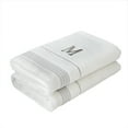 thumbnail image 2 of SKL Home Casual Monogram Bath Towel, "M", White, 2 of 6