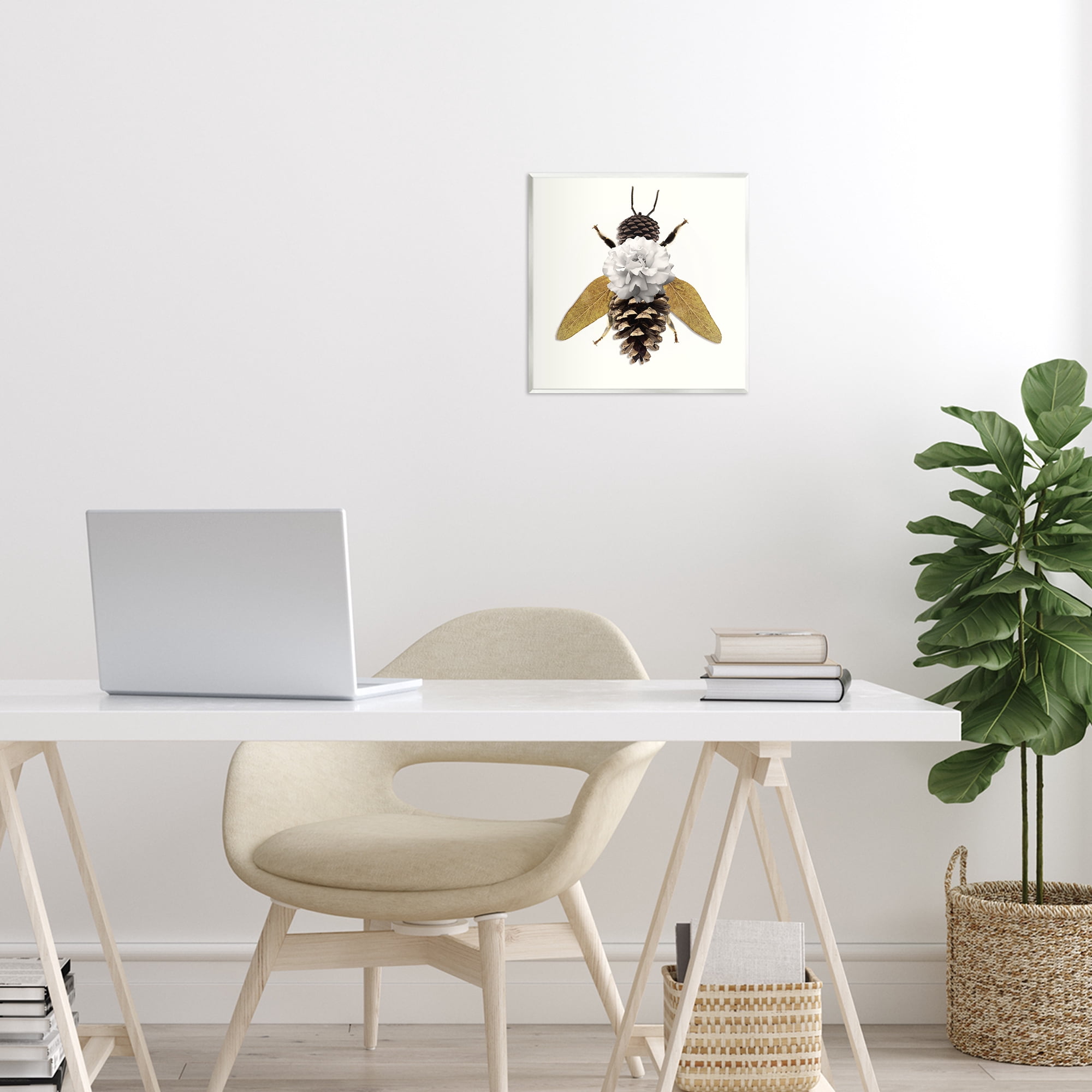 Nature Constructed Bee Wall Plaque Art, design by Sasha