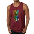 thumbnail image 2 of Fnnxeal Men's Lightweight Polyester Tank Top Print Casual Sleeveless Summer Breathable Tank Top for Men Wine, 2 of 5