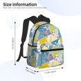 thumbnail image 4 of Haiem Cute Poodle Dog Lightweight Backpack for School, Classic Basic Water Resistant Casual Daypack for Travel with Bottle Side Pockets, 4 of 8